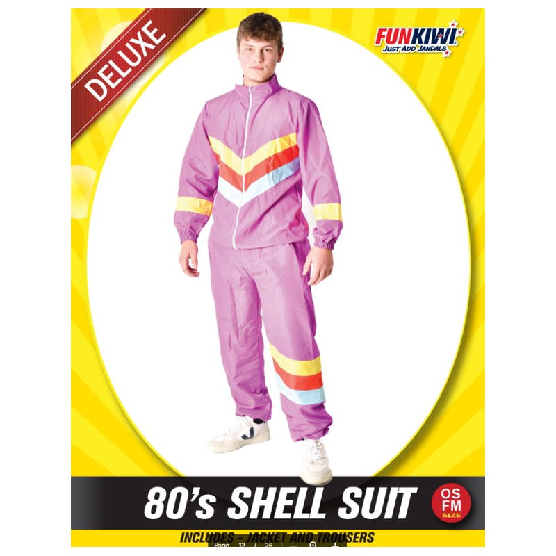 Costume Adult Shell Suit Pink Man