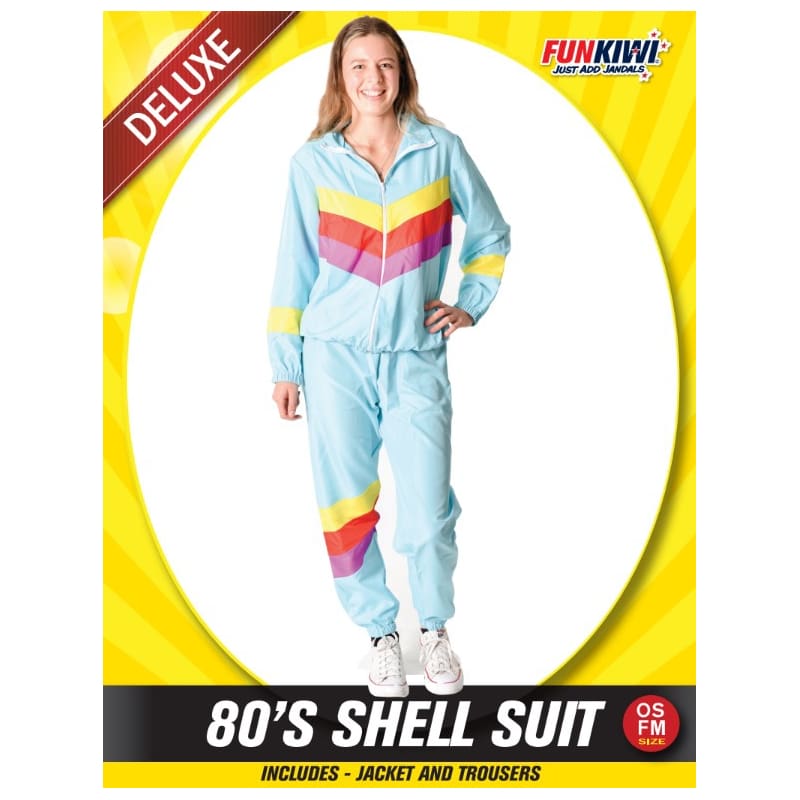 Costume Adult Shell Suit Blue Lady