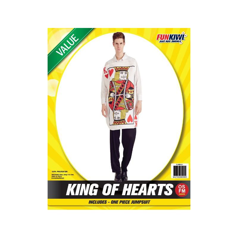 Costume Adult King of Hearts Card