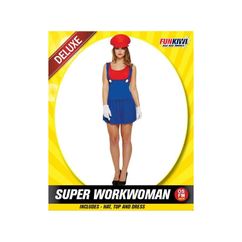 Costume Adult Mario Super Workwoman