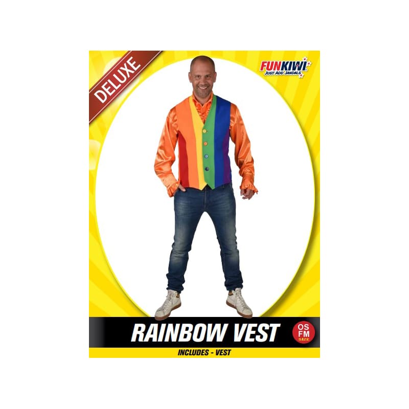 Costume Adult Rainbow Vest Male