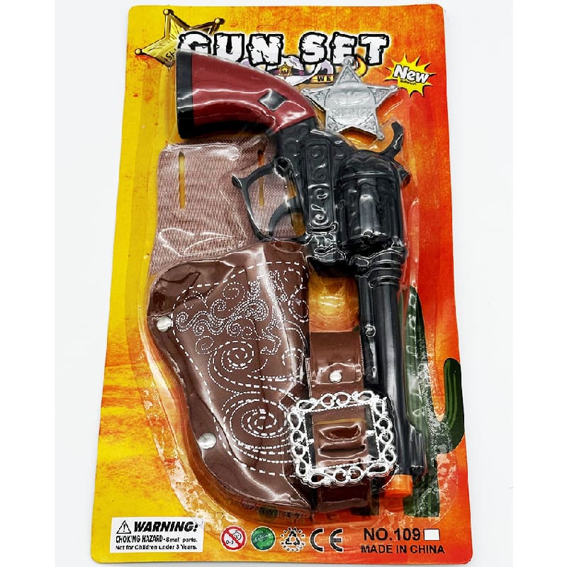 Gun Set Cowboy Gun Belt Badge