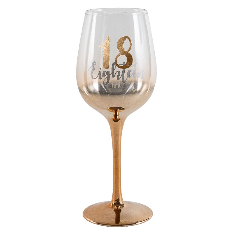 Wine Glass 18 Eighteen Ombre Rose Gold