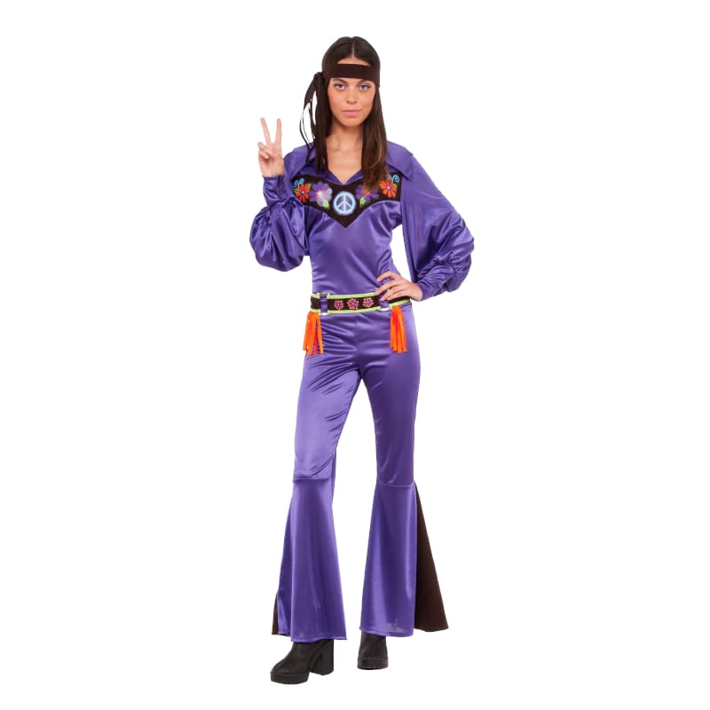 Costume Adult 70's Babe Purple M DNR