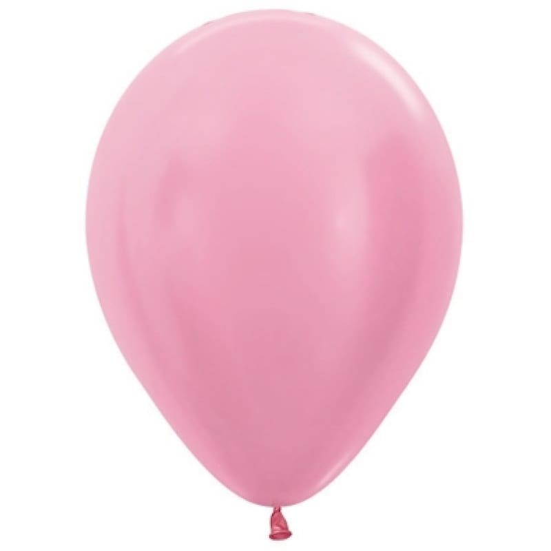 Balloons 12cm Metallic Light Pink Pk50
