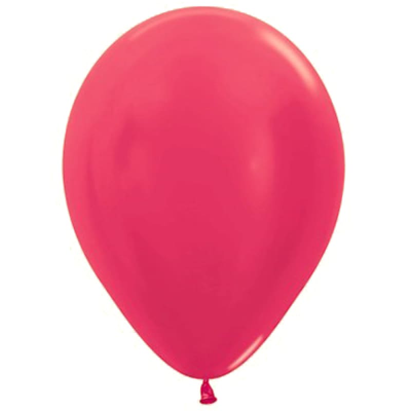 Balloons 12cm Metallic Fuchsia Pink Pk50