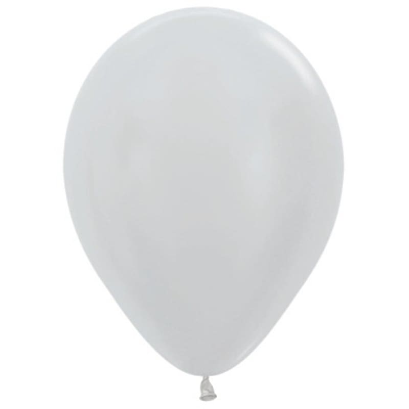 Balloons 30cm Metallic Silver Pk25