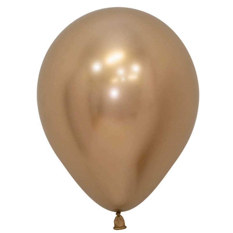 Balloons 12cm Reflex Gold Pk50
