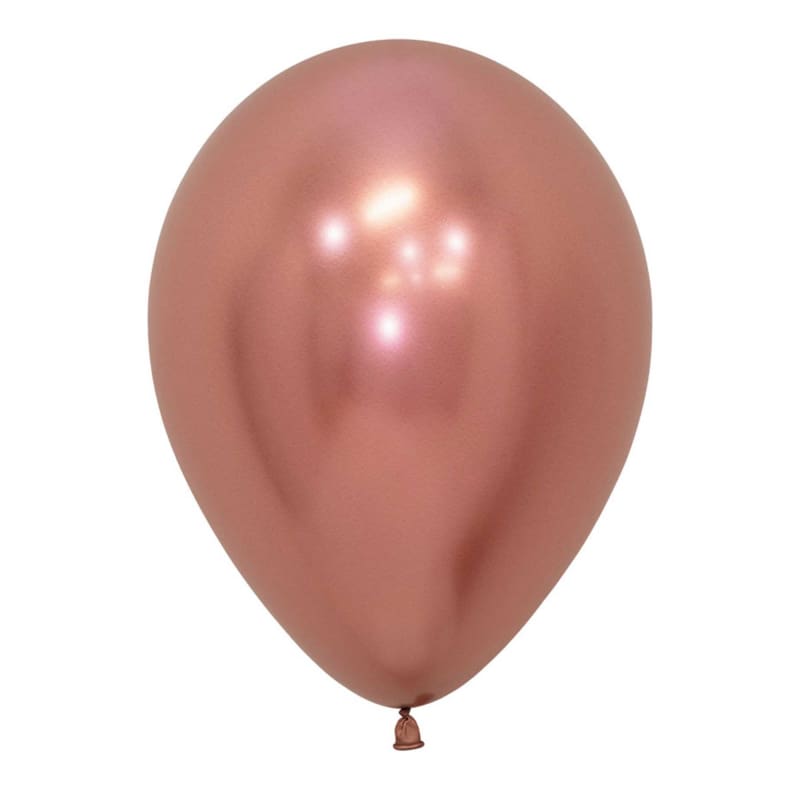 Balloons 12cm Reflex Rose Gold Pk50