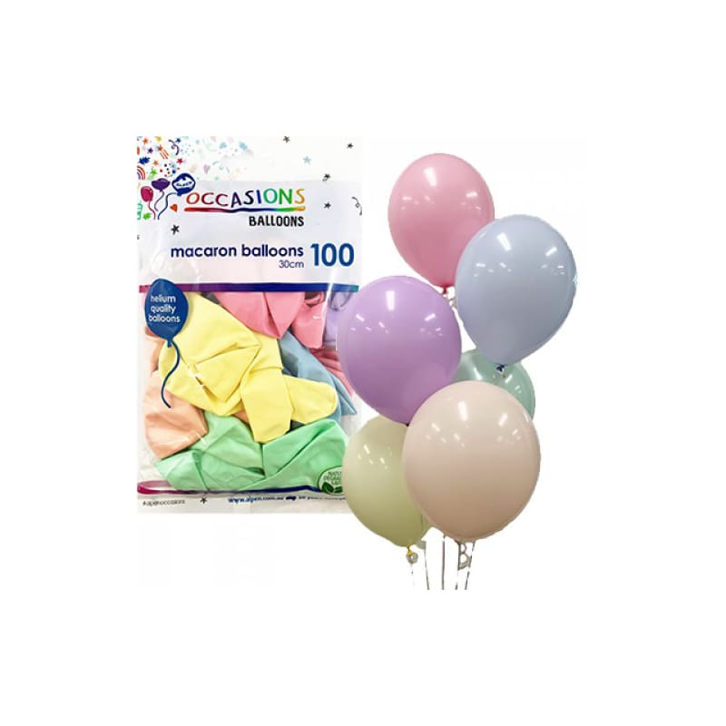 Balloons 30cm Macaron Asst Pk100