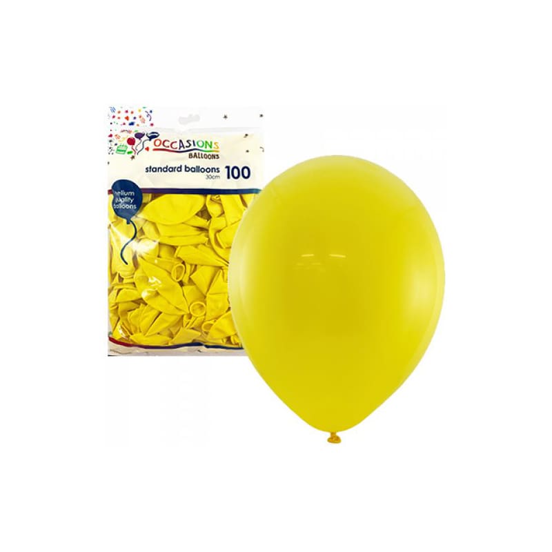 Balloons 30cm Matte Yellow Pk100