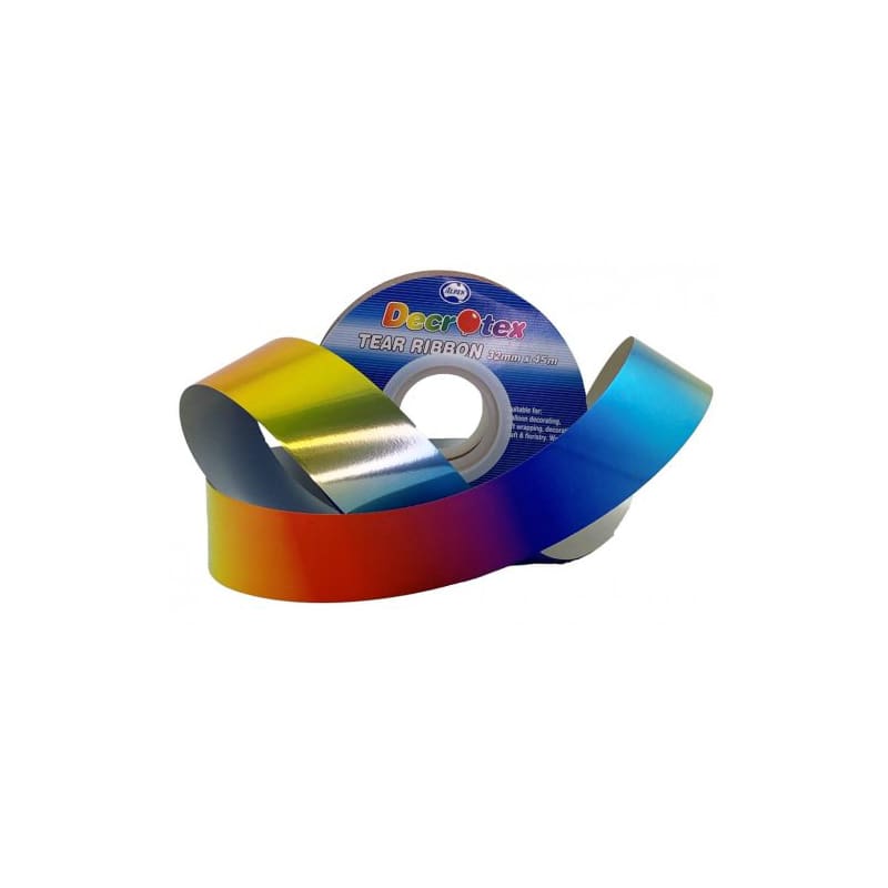 Tear Ribbon Metallic Rainbow 32mm x 45m