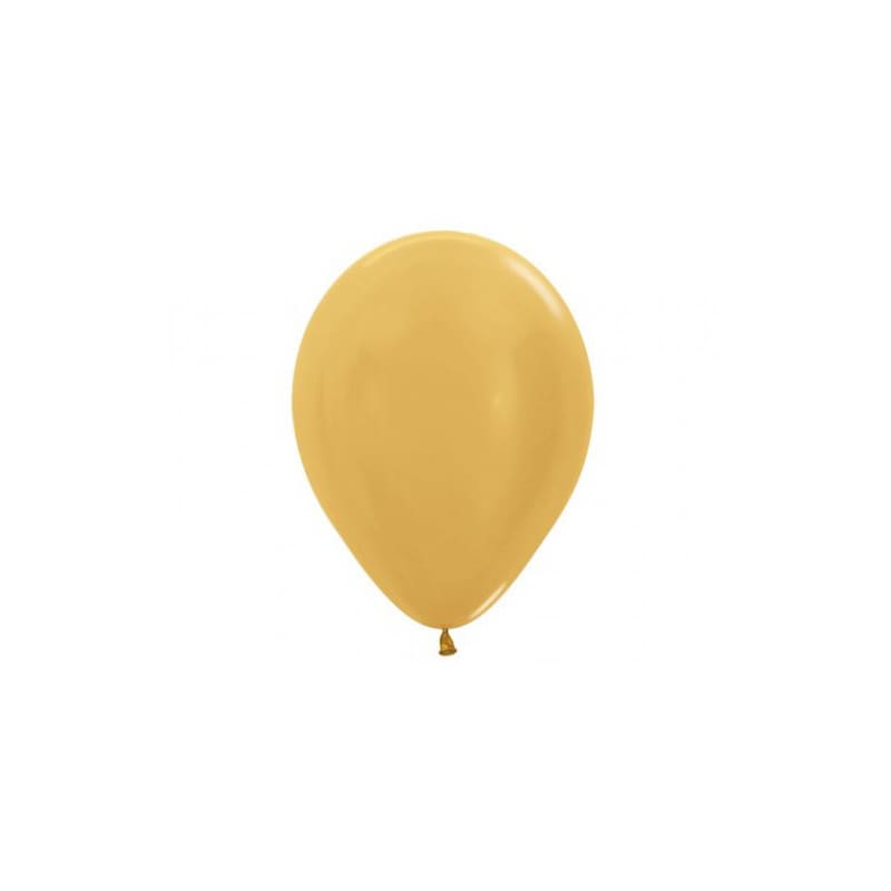 Balloons 12cm Metallic Gold Pk100