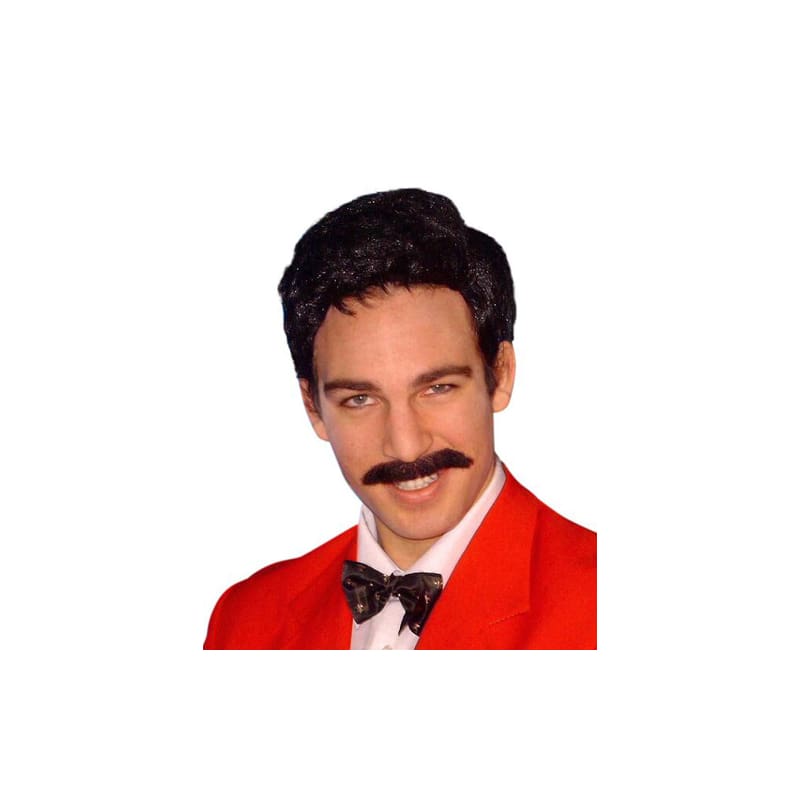 Wig 80's Game Show Host Black Premium