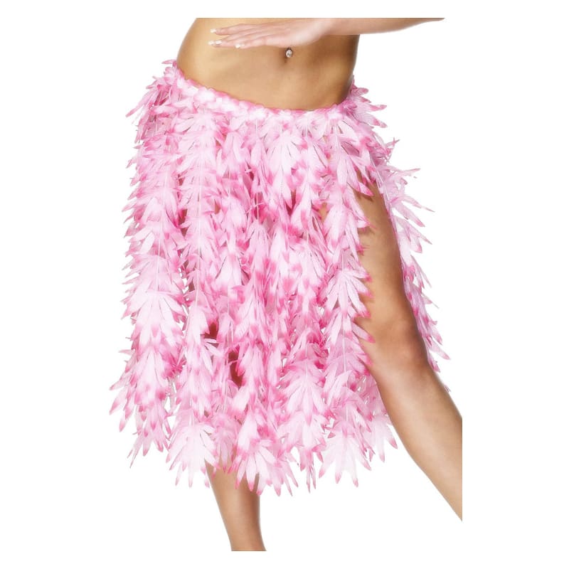 Luau Hula Skirt Hot Pink Leaf Adult DNR