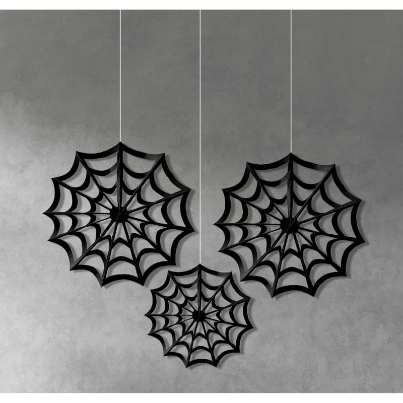 Hanging Decoration Spiderweb Fan Pk3 DNR