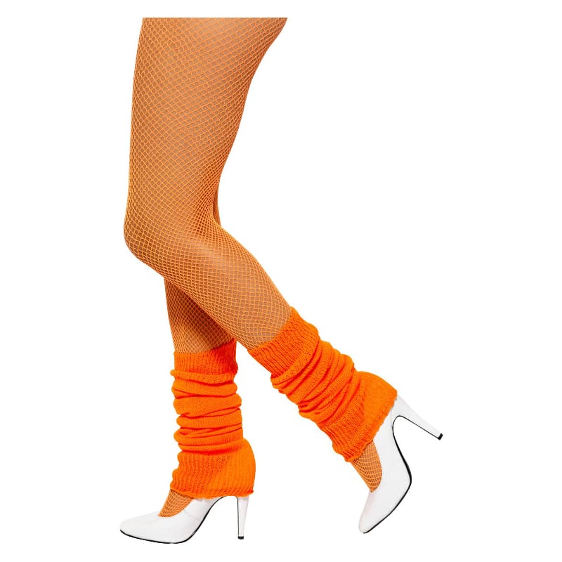 Leg Warmers Knitted Neon Orange