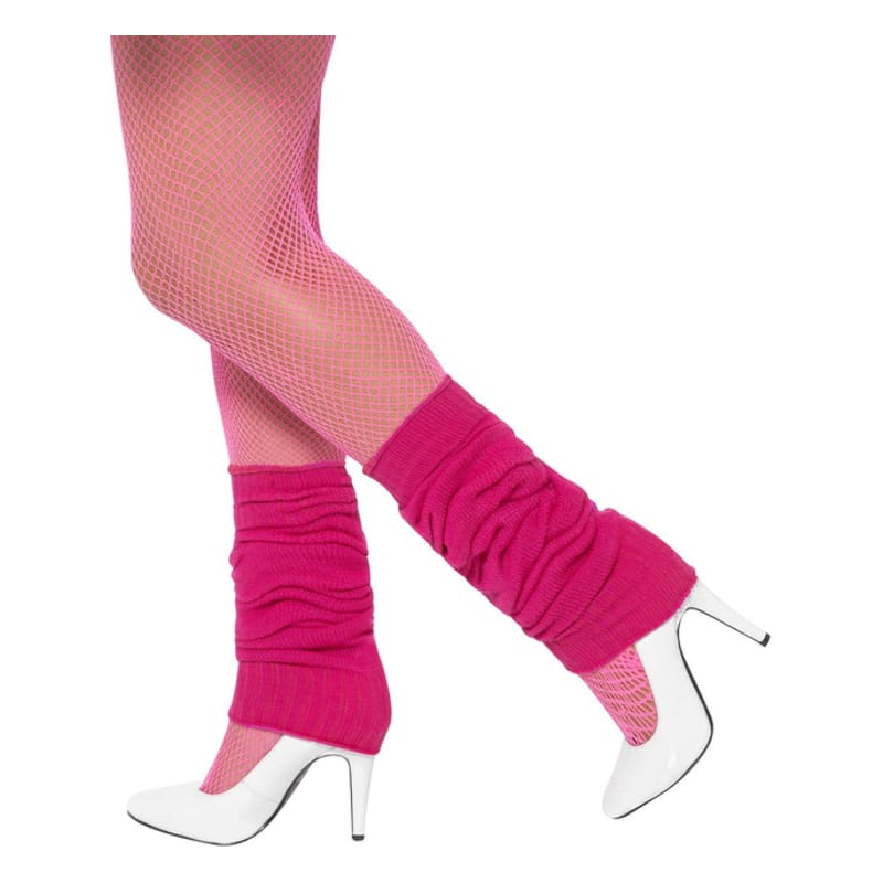 Leg Warmers Knitted Neon Pink