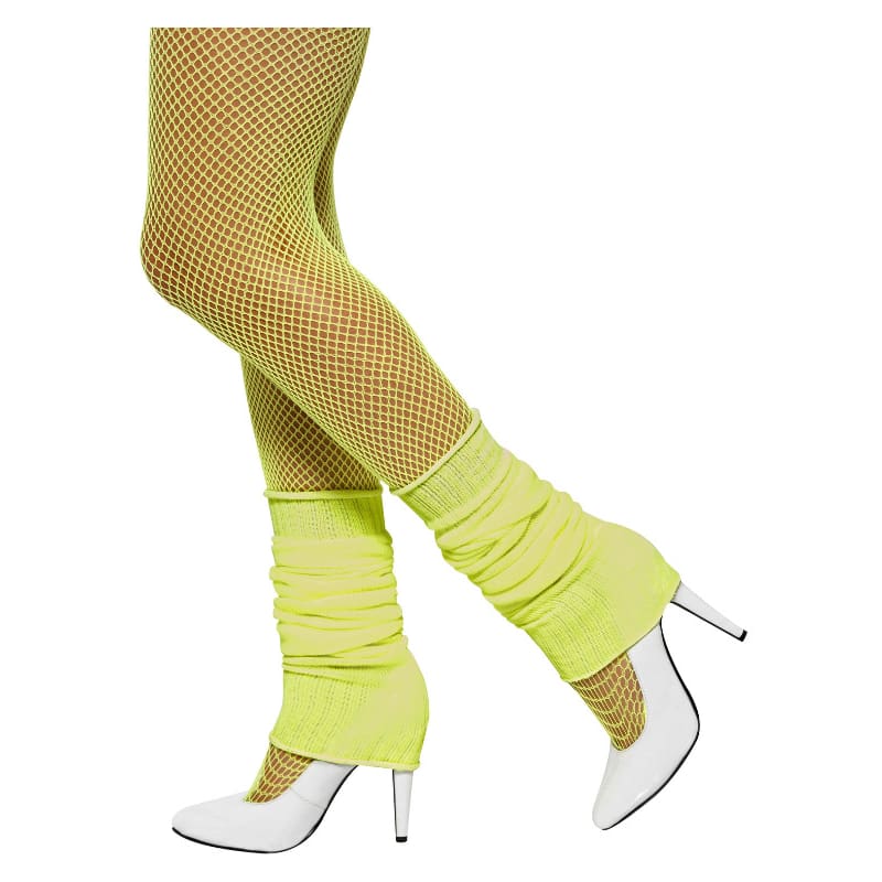 Leg Warmers Knitted Neon Yellow