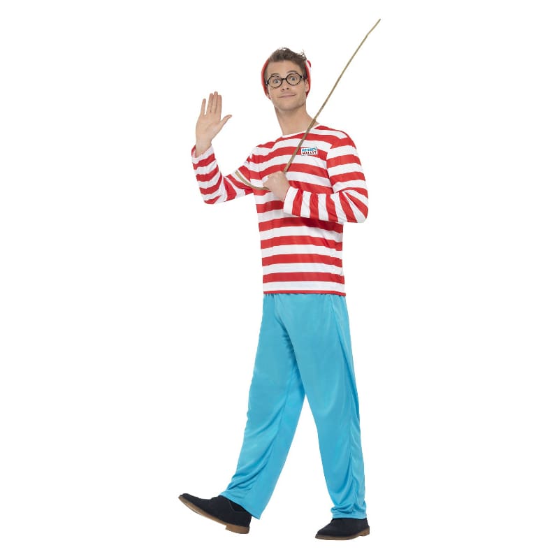 Costume Adult Where's Wally Licensed M