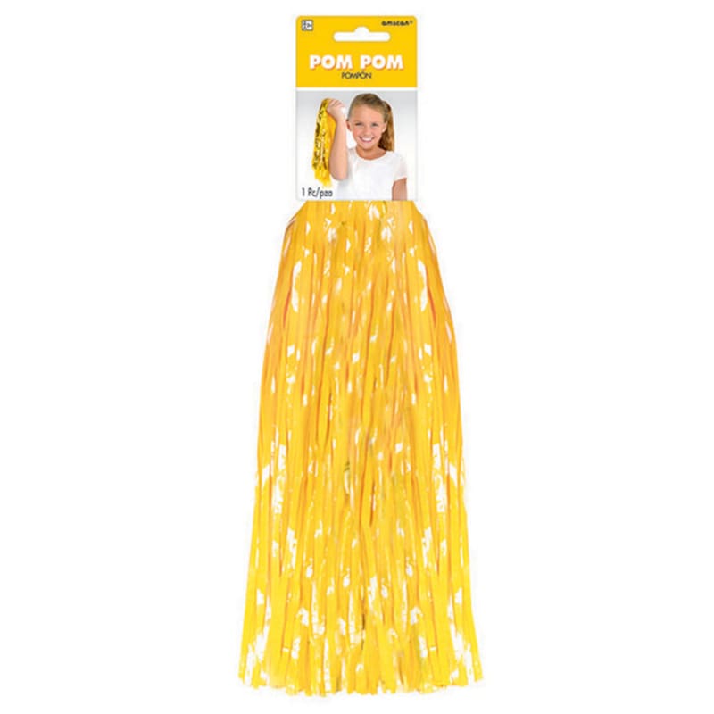 Pom Poms Yellow Tinsel Pk1