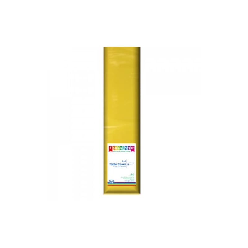 Tablecloth 30m Roll Plastic Yellow
