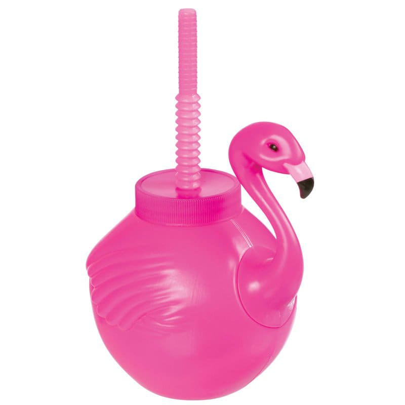 Flamingo Sipper Cup with Straw