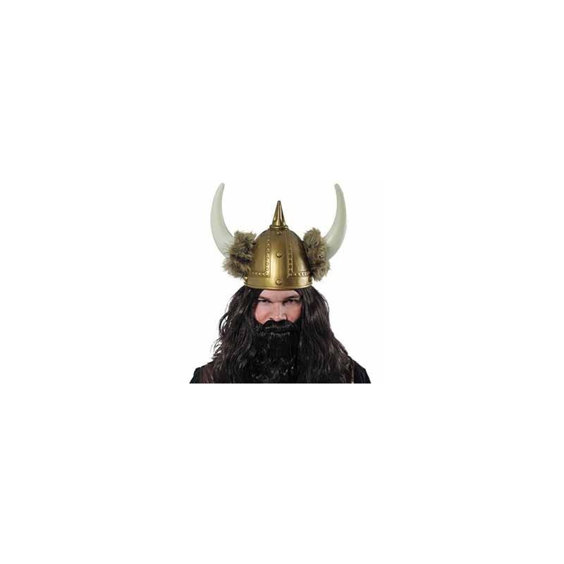 Hat Viking Deluxe Adult with Horn Hair
