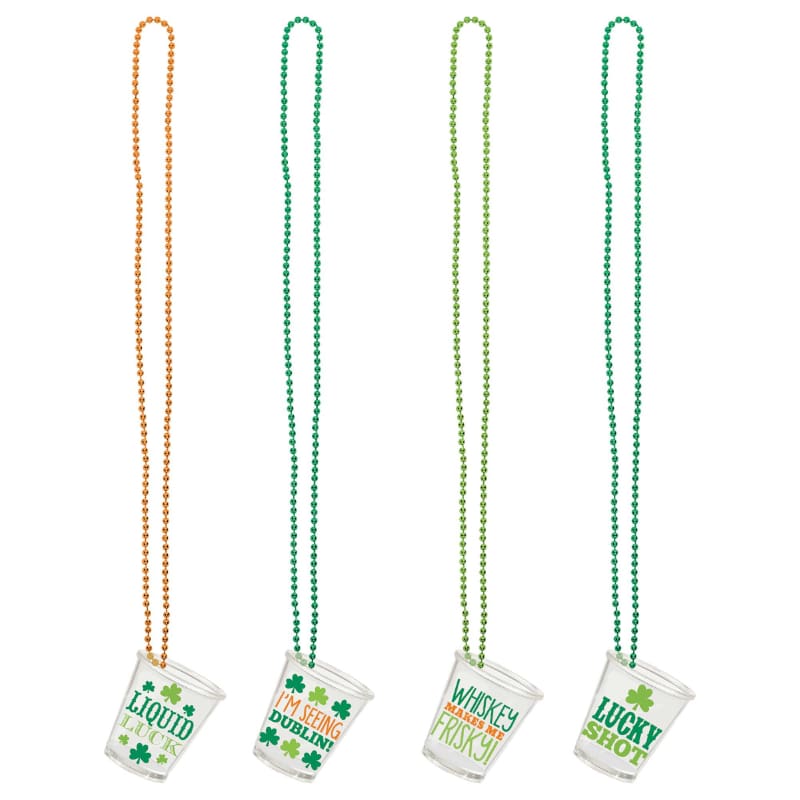 Shot Glass Necklace St Patricks Pk4 NLA