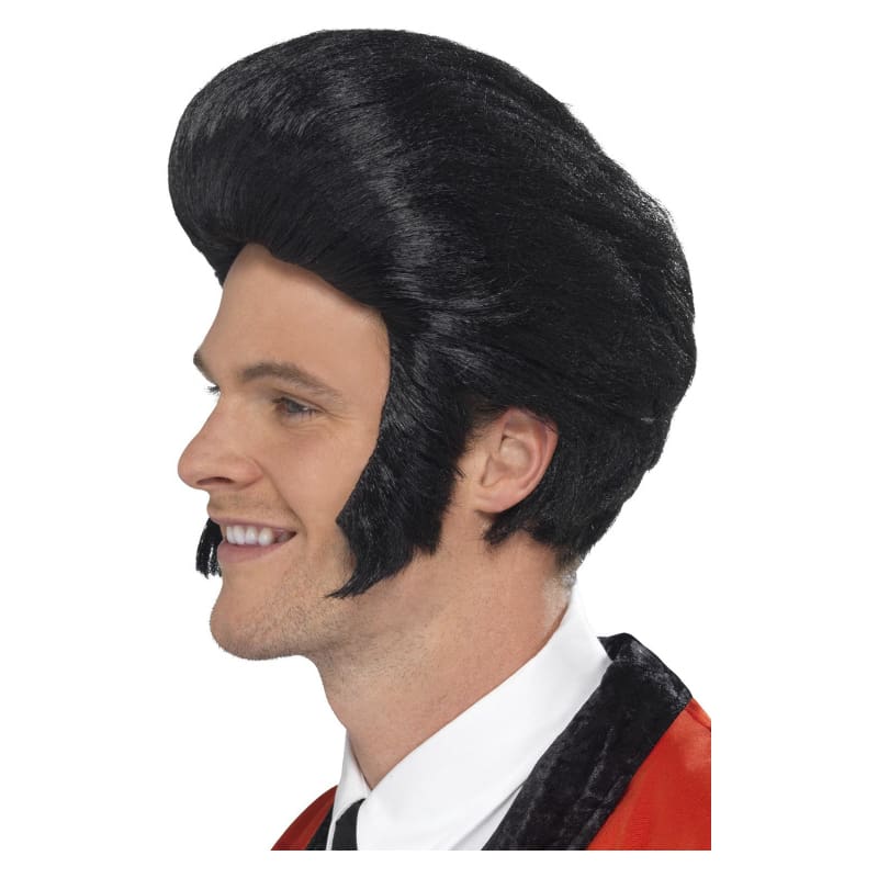 Wig 50s Quiff King Black