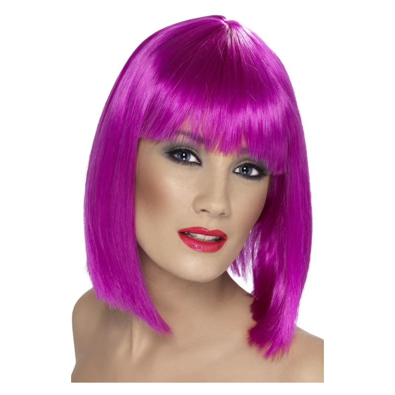 Wig Bob Purple Blunt Cut