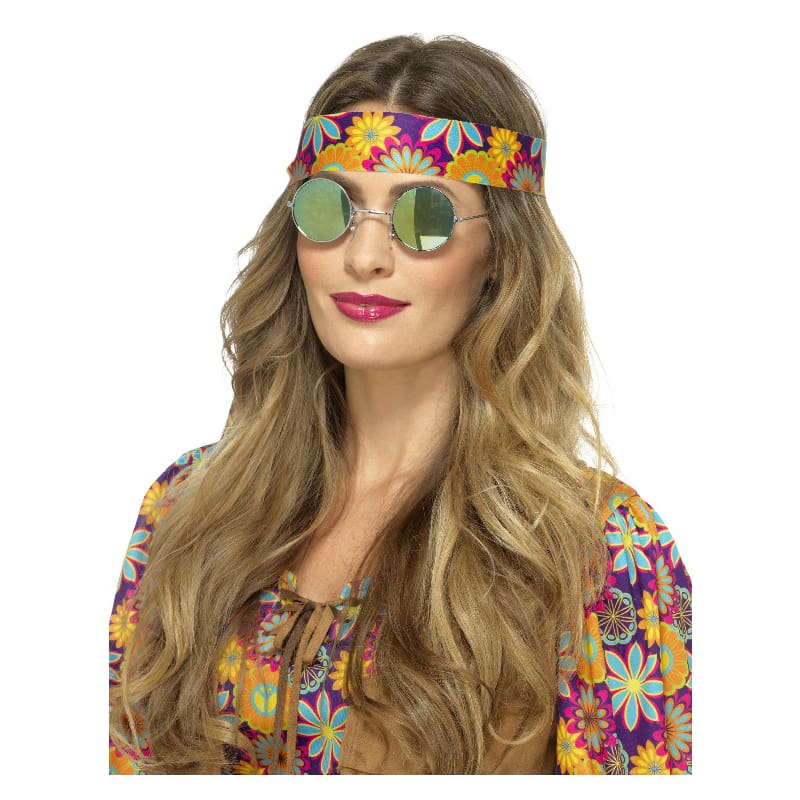 Glasses Hippie Lennon Mirrored Green Blu