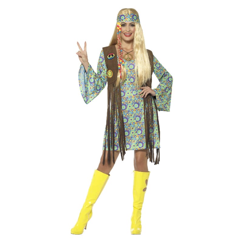 Costume Adult 60's Hippie Chick Dress M