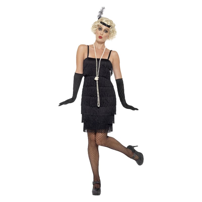 Costume Adult Flapper Short Black M