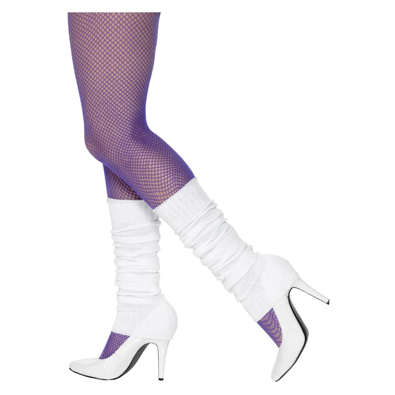 Leg Warmers Knitted White
