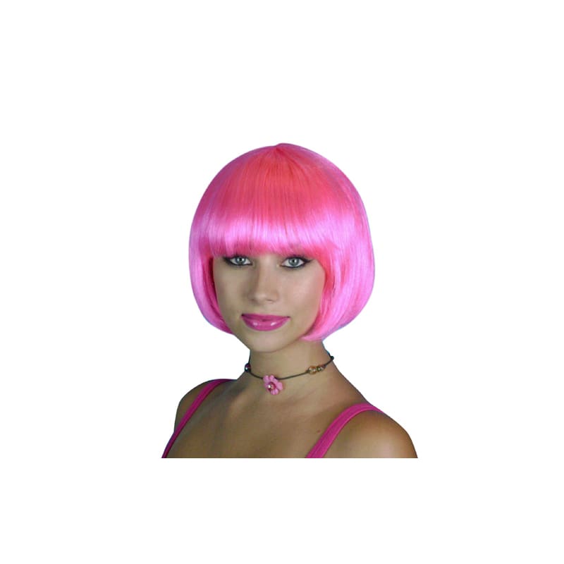 Wig Bob Short Hot Pink Premium
