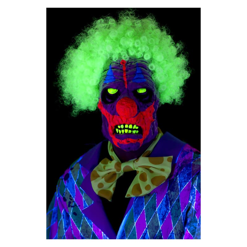 Mask Scary Clown Green Hair UV DNR