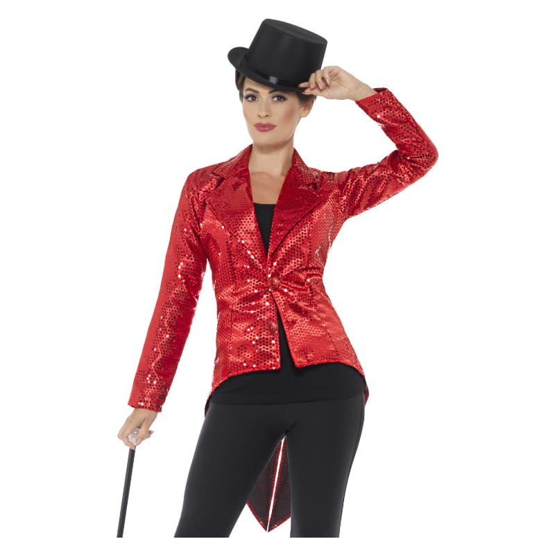 Costume Adult Sequin Tailcoat Red M