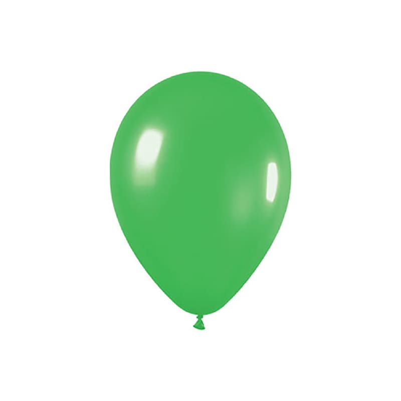Balloons 12cm Metallic Lime Green Pk100
