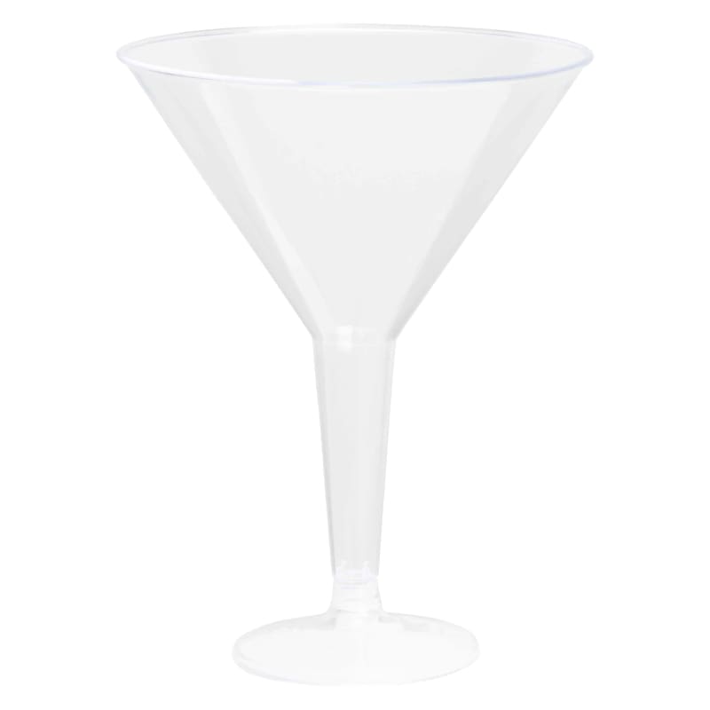 Martini Glasses Plastic 275ml Clear Pk8