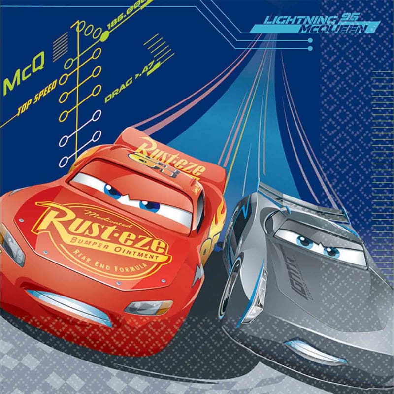 Cars 3 Lunch Napkins Pk16