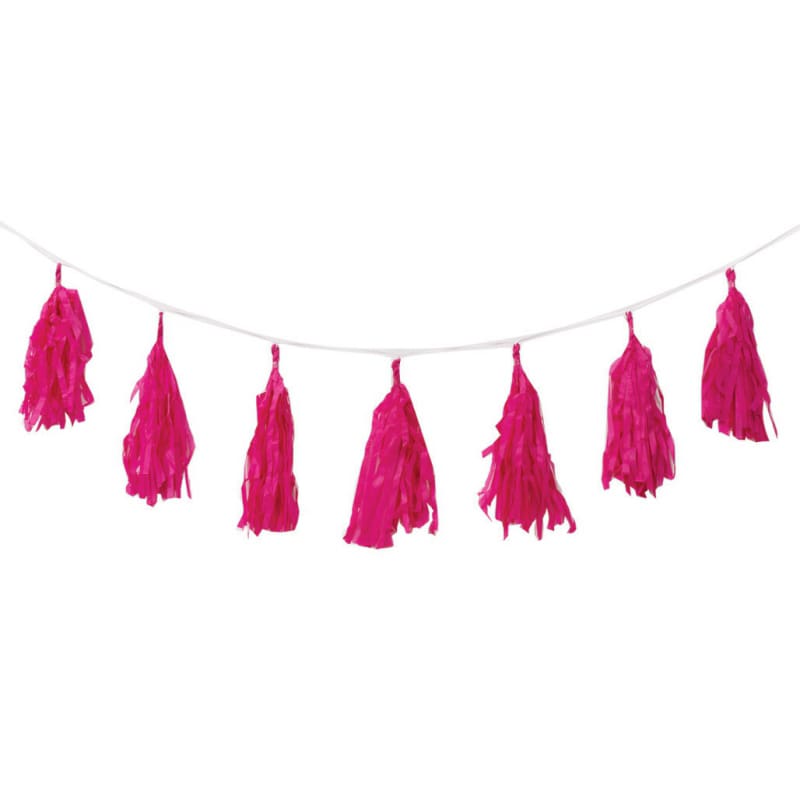 Tassels 30cm Hot Pink 3m Pk12