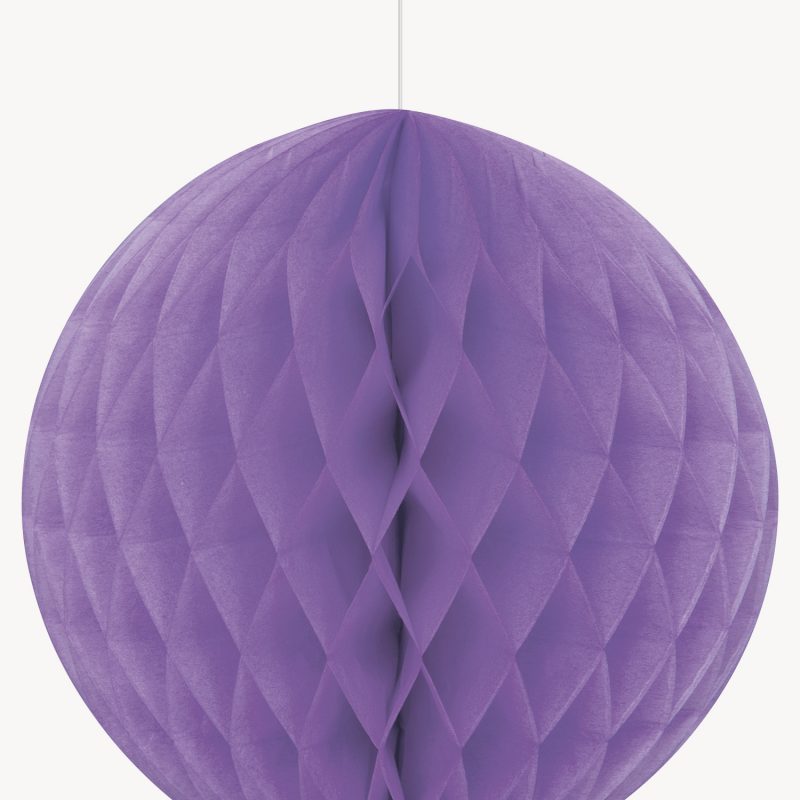 Hanging Honeycomb Ball 20cm Purple DNR