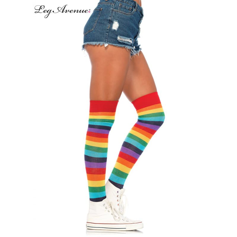 Tights Rainbow Striped Knee Highs