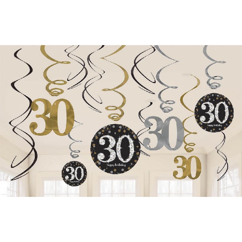 Hanging Swirls Sparkling Celeb 30 Pk12