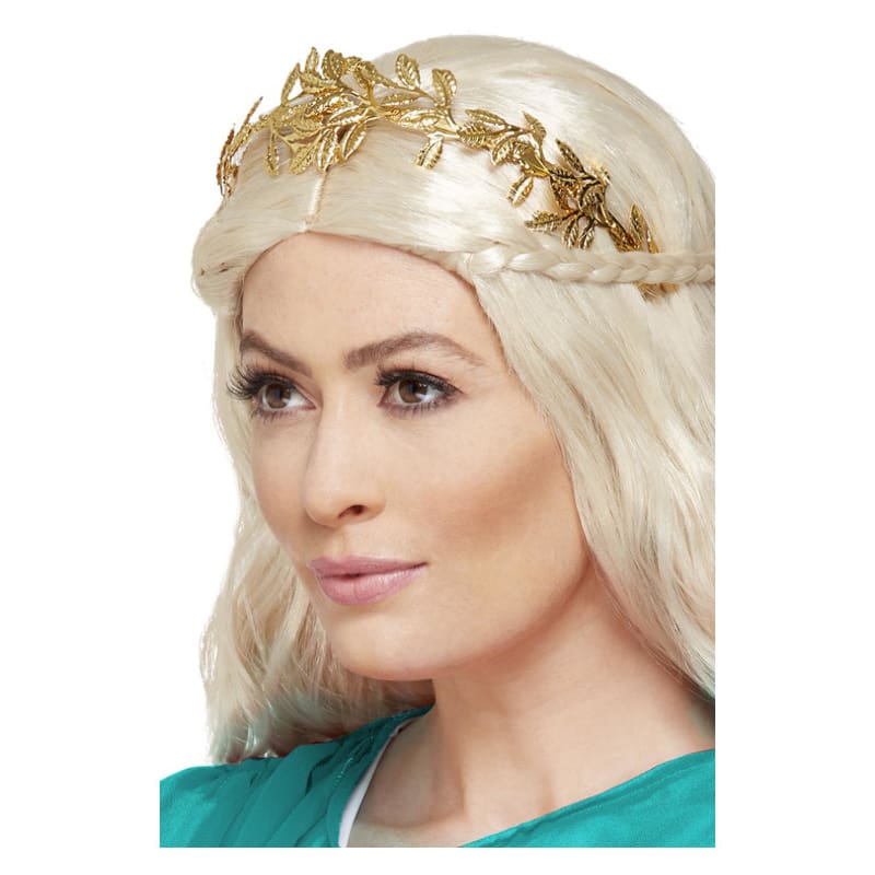 Head Band Gold Grecian Leaf