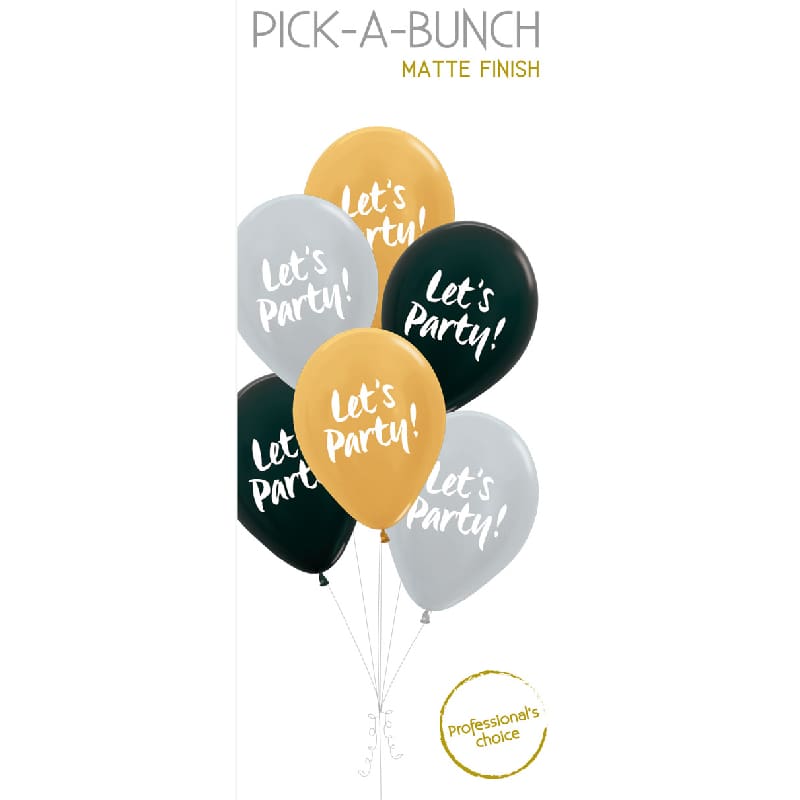 Balloons 30cm 2 Sided Lets Party Pk6