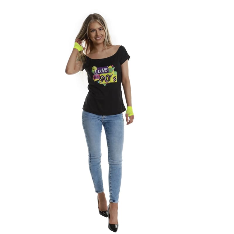 Costume Adult Love 90's Shirt Black M