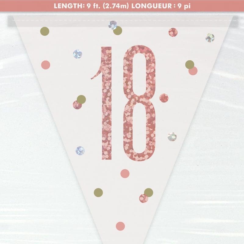 Flag Banner 18 Rose Gold 2.74m DNR