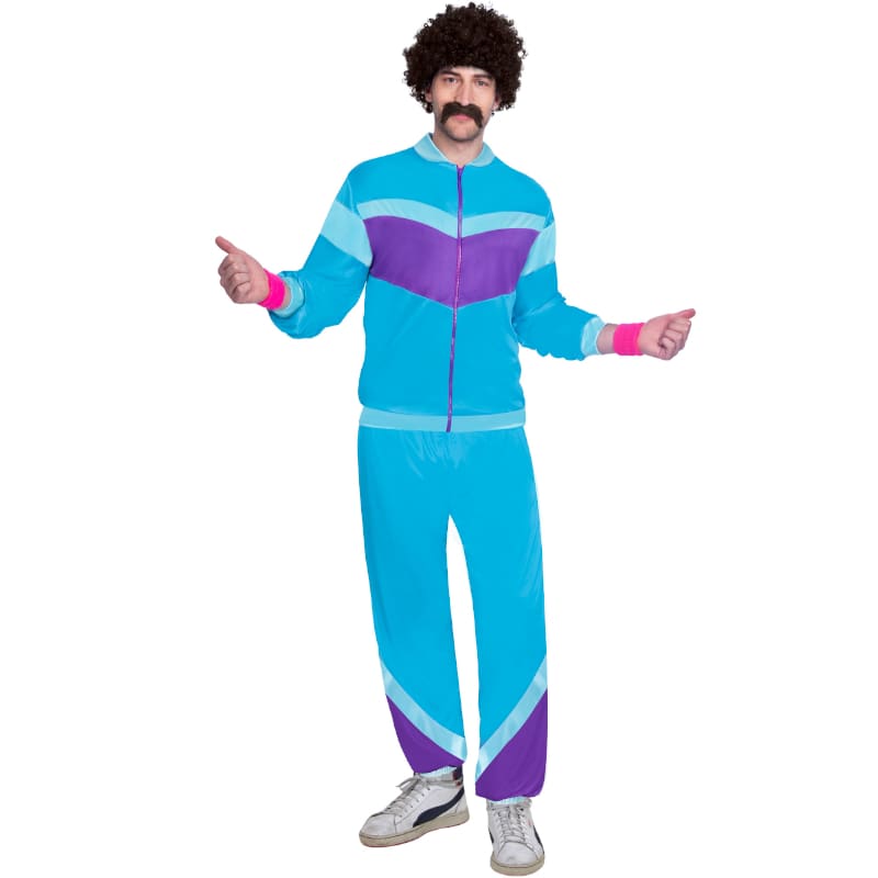 Costume Adult Shell Suit Blue Man M